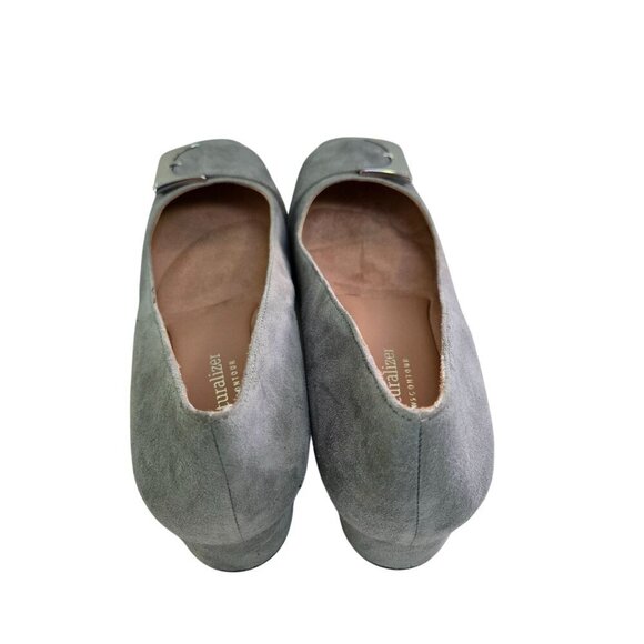 Naturalizer NWOT Gray Suede 1.5" Block Heel Comfort Buckle Loafers Size 7.5M - Picture 4 of 9